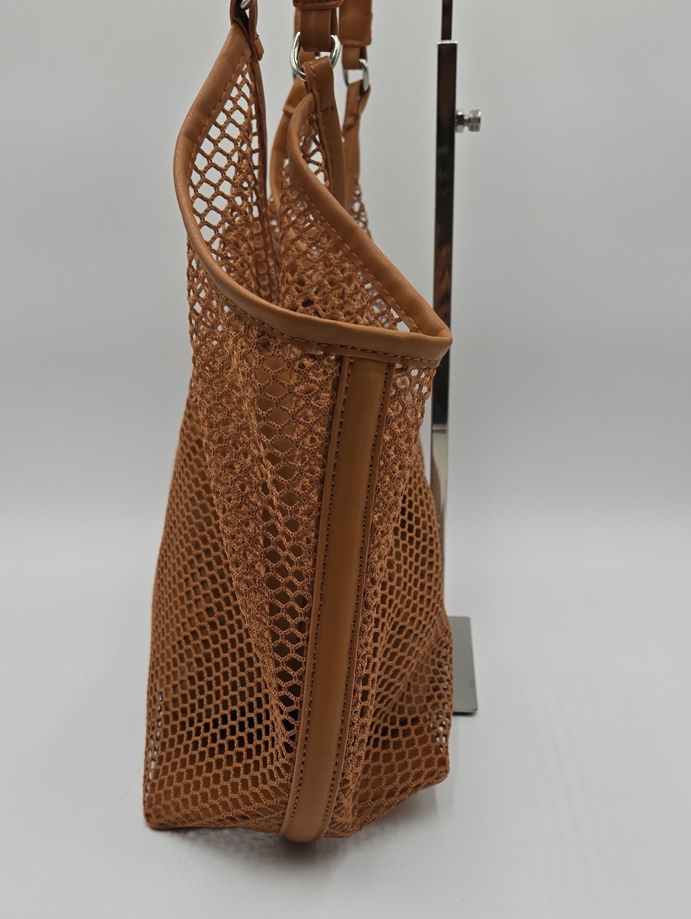 Brown NET HOBO BAG - Picture 3 of 12